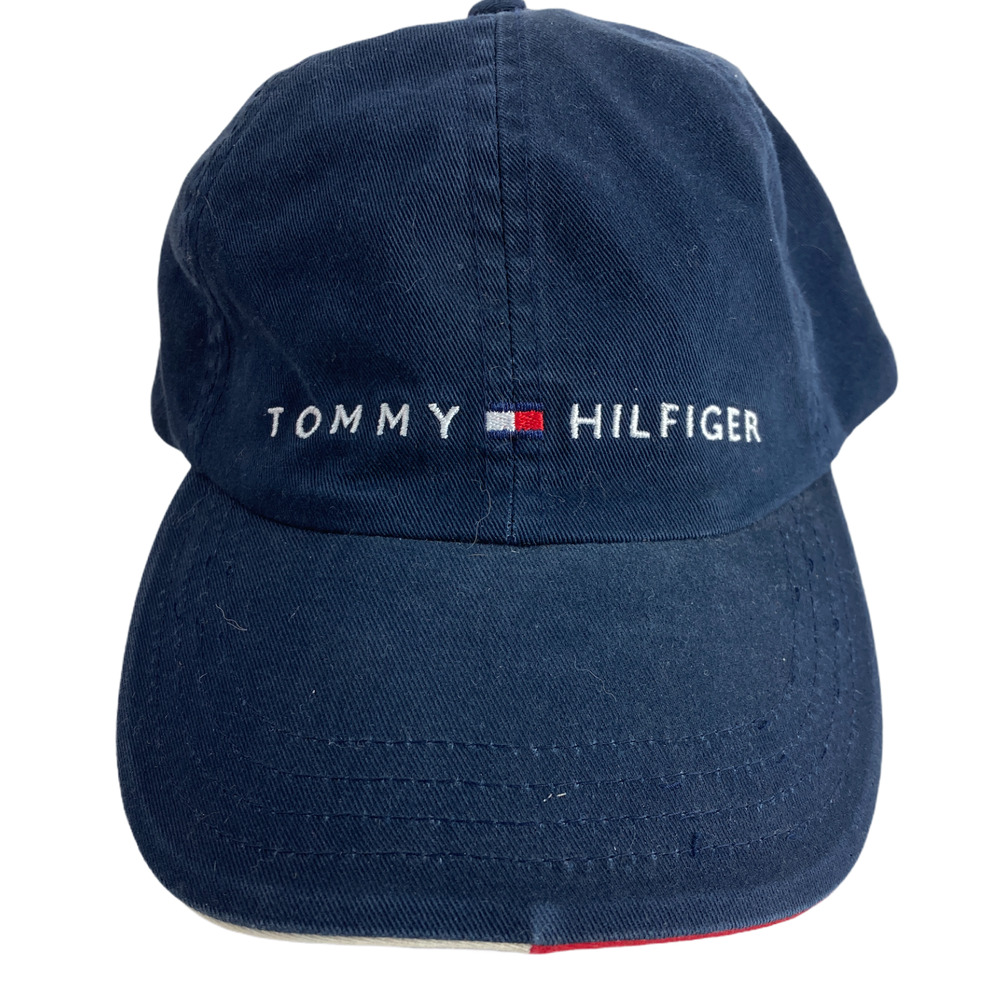 Vintage 90's Tommy Hilfiger Blue Big Flag Hat Cap